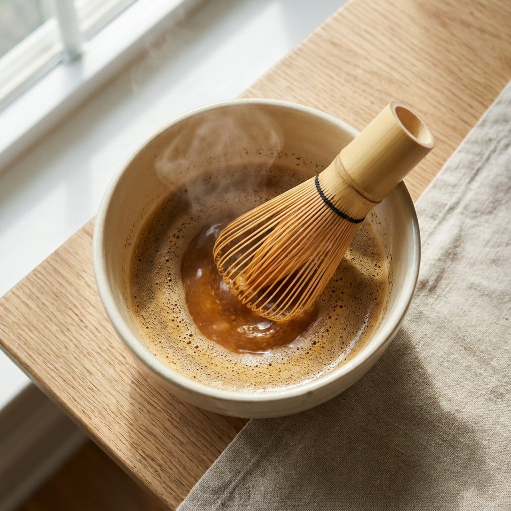 Japanese roasted green tea powder for hojicha latte - image 3